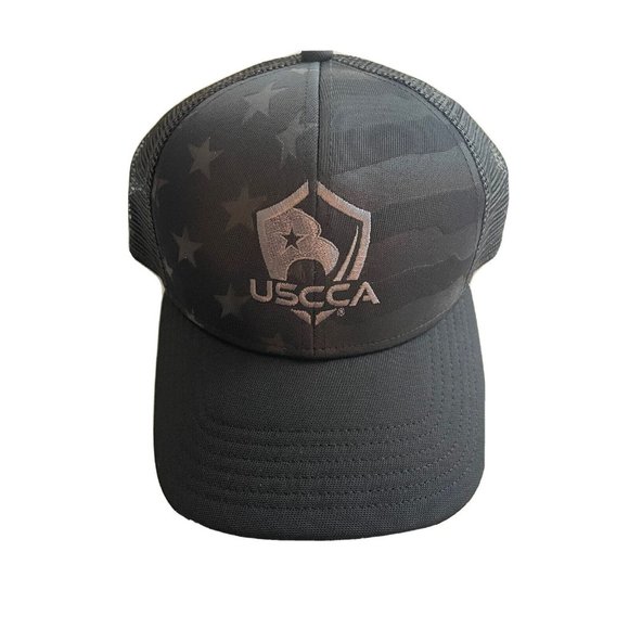 USCCA Mesh Snapback Hat Baseball Cap Trucker Black Concealed Carry Association - Picture 2 of 8